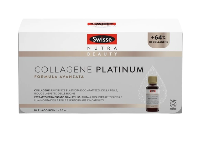 Swisse Collagene Platinum Integratore Pelle 10 Flaconcini